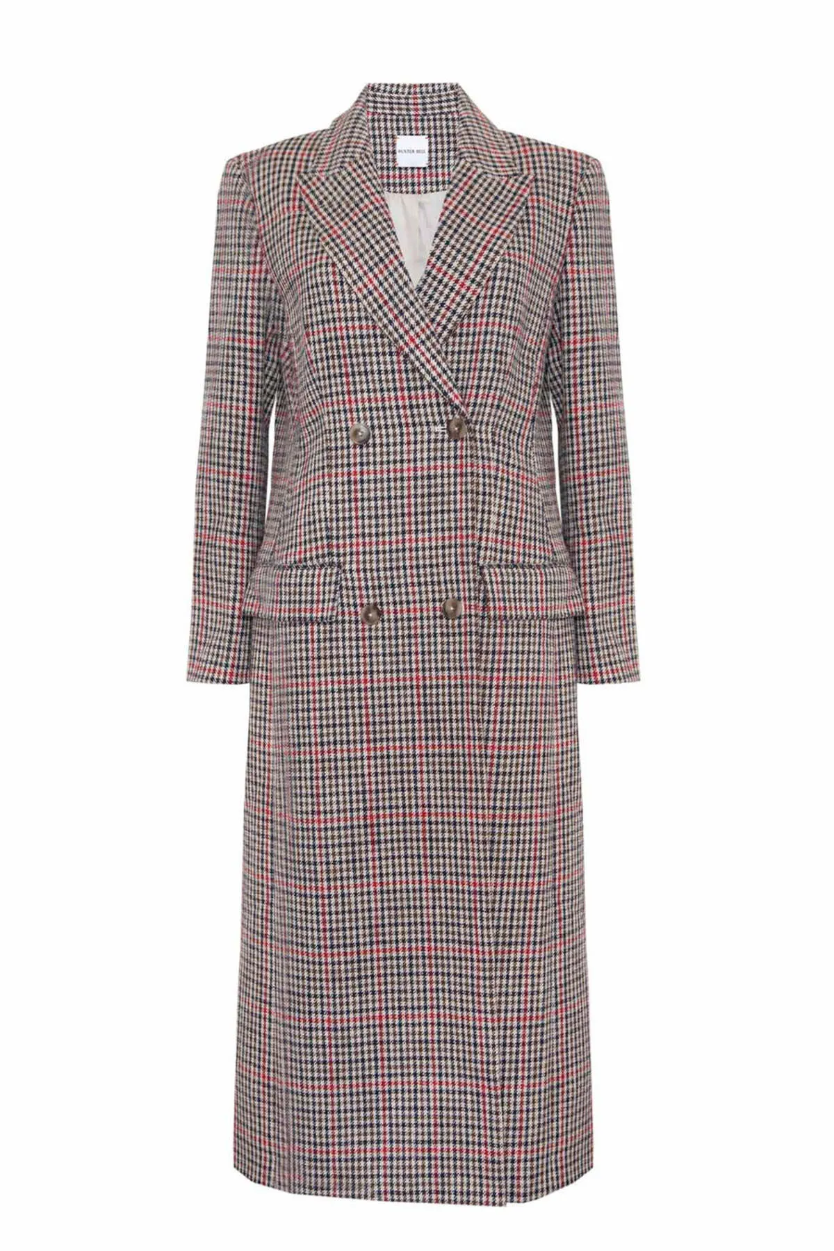 Tweed Coat for Travel - Clarence Houndstooth