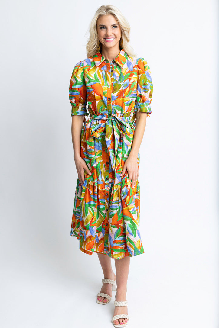 Tropical Island Shirt Dress