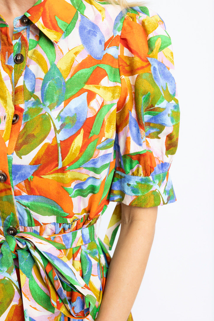 Tropical Island Shirt Dress