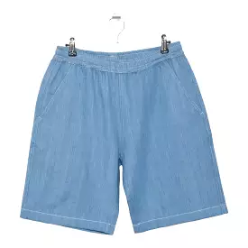 Universal Works Long Beach Shorts - Handloom Denim - Pale Indigo - P26013