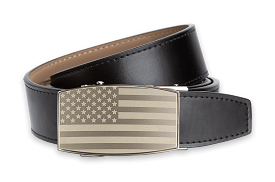 USA Flag Pewter Aston Black, 1 3/8 Strap, Golf Belt - Shop now