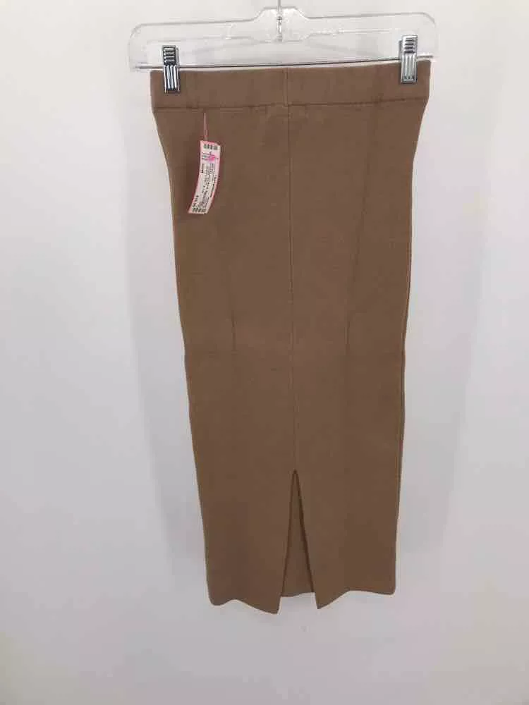 Used Brown Good American Small Midi Skirt