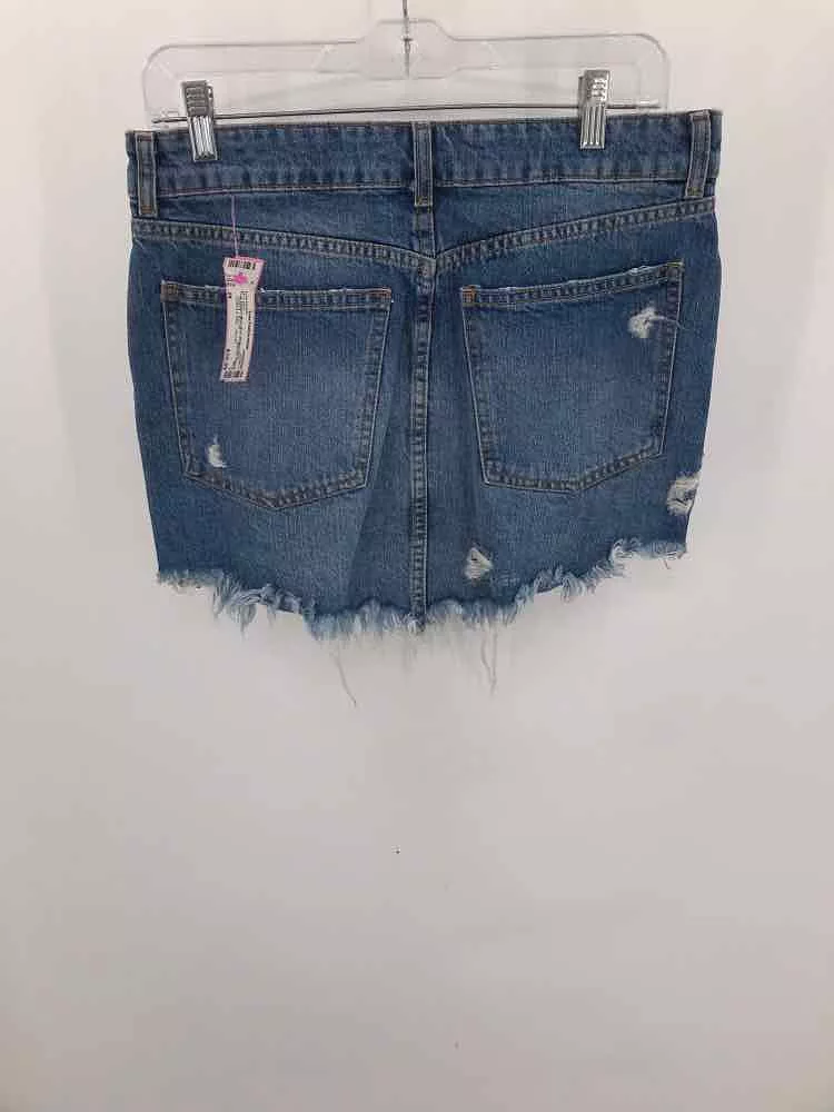 Used Free People Blue Size 28 Mini Skirt