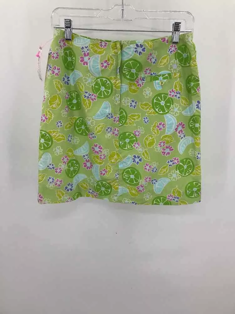 Used Lilly Pulitzer Green Vintage Mini Skirt - Size 6