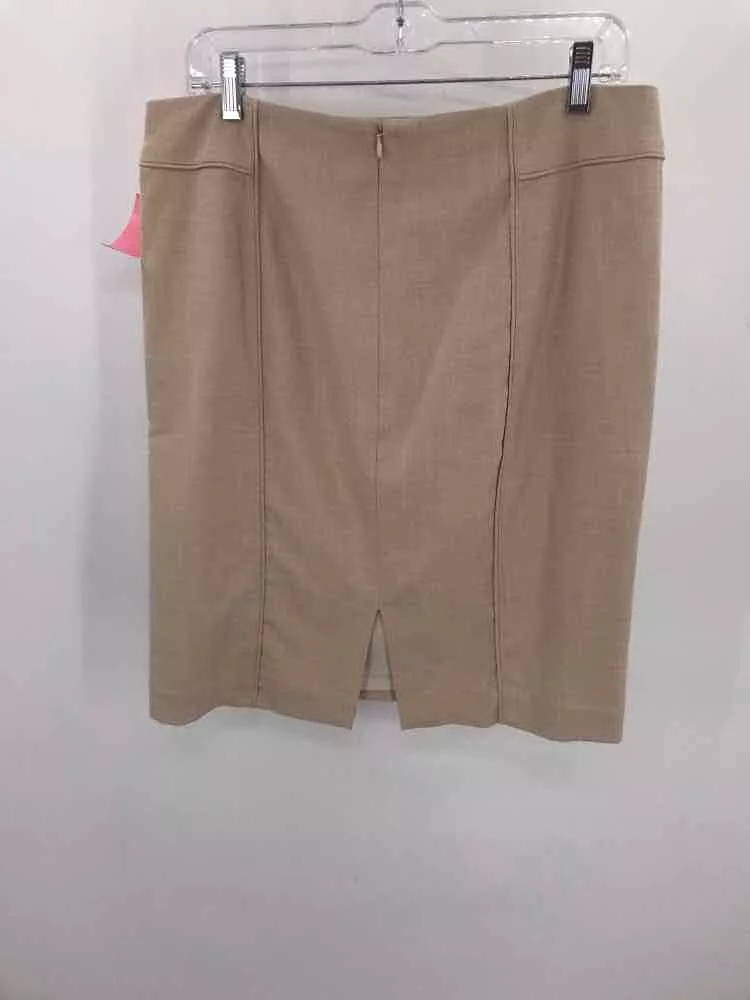 Used WHBM Tan Size 12 Midi Skirt