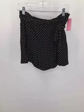 Used Zara Black Polka Dot Skort Mini Skirt, Size Large