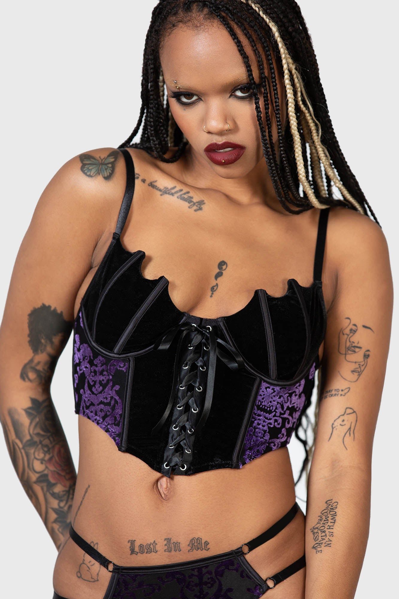 Velvet Bustier - Fang Burnout