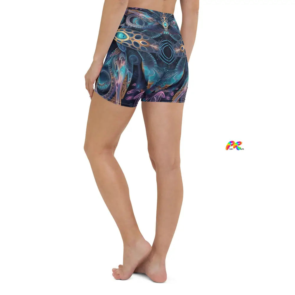 Visionary Rave Yoga Shorts