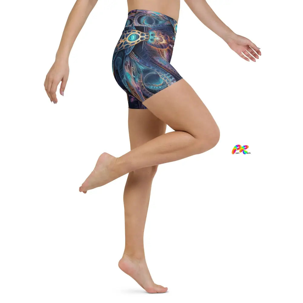 Visionary Rave Yoga Shorts