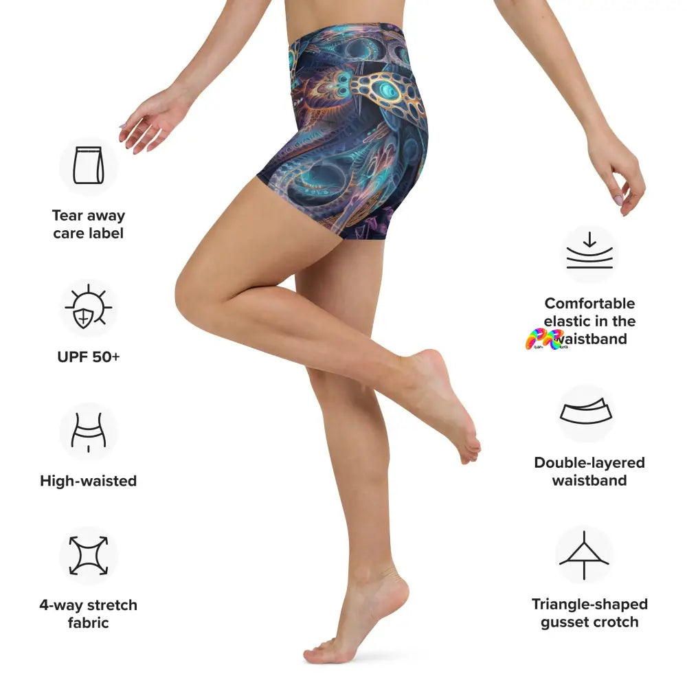 Visionary Rave Yoga Shorts