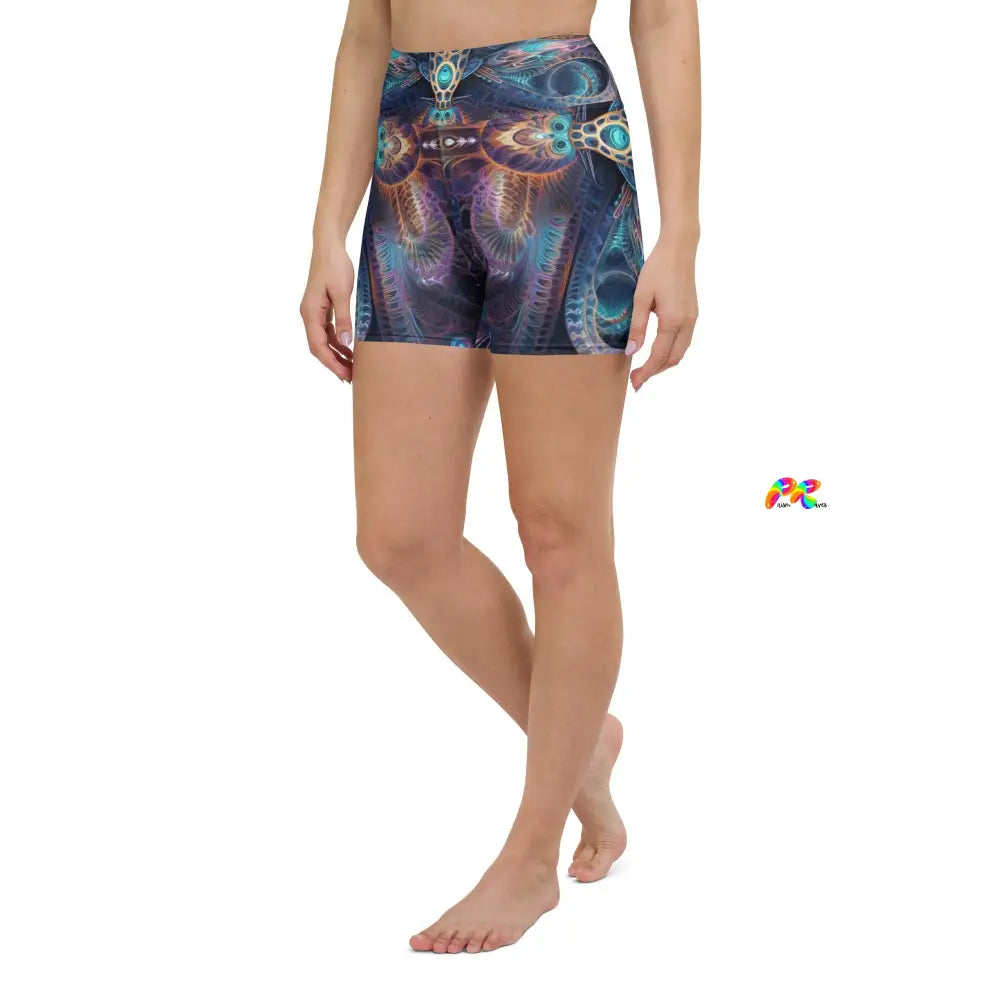 Visionary Rave Yoga Shorts