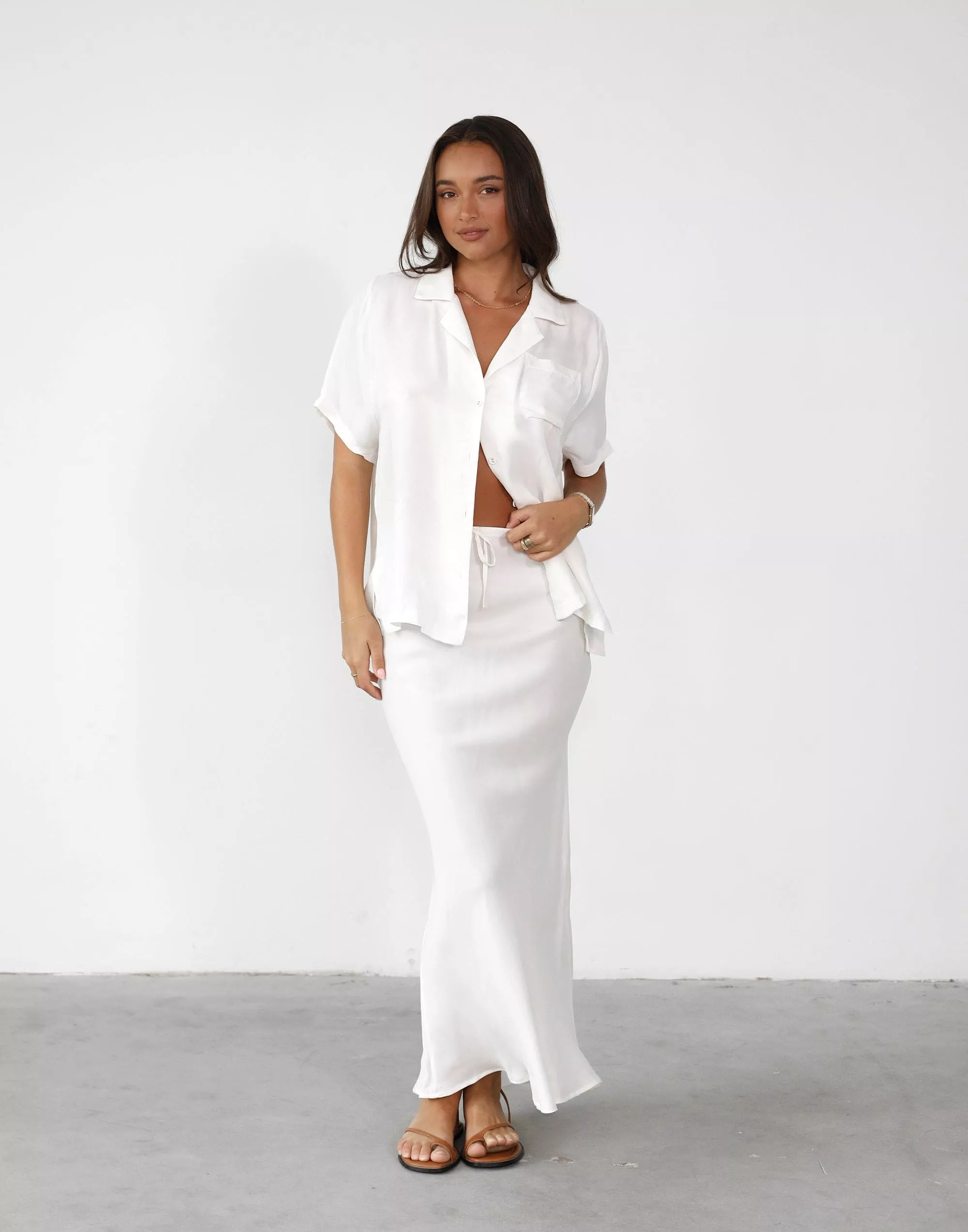 White Maxi Skirt - Minni