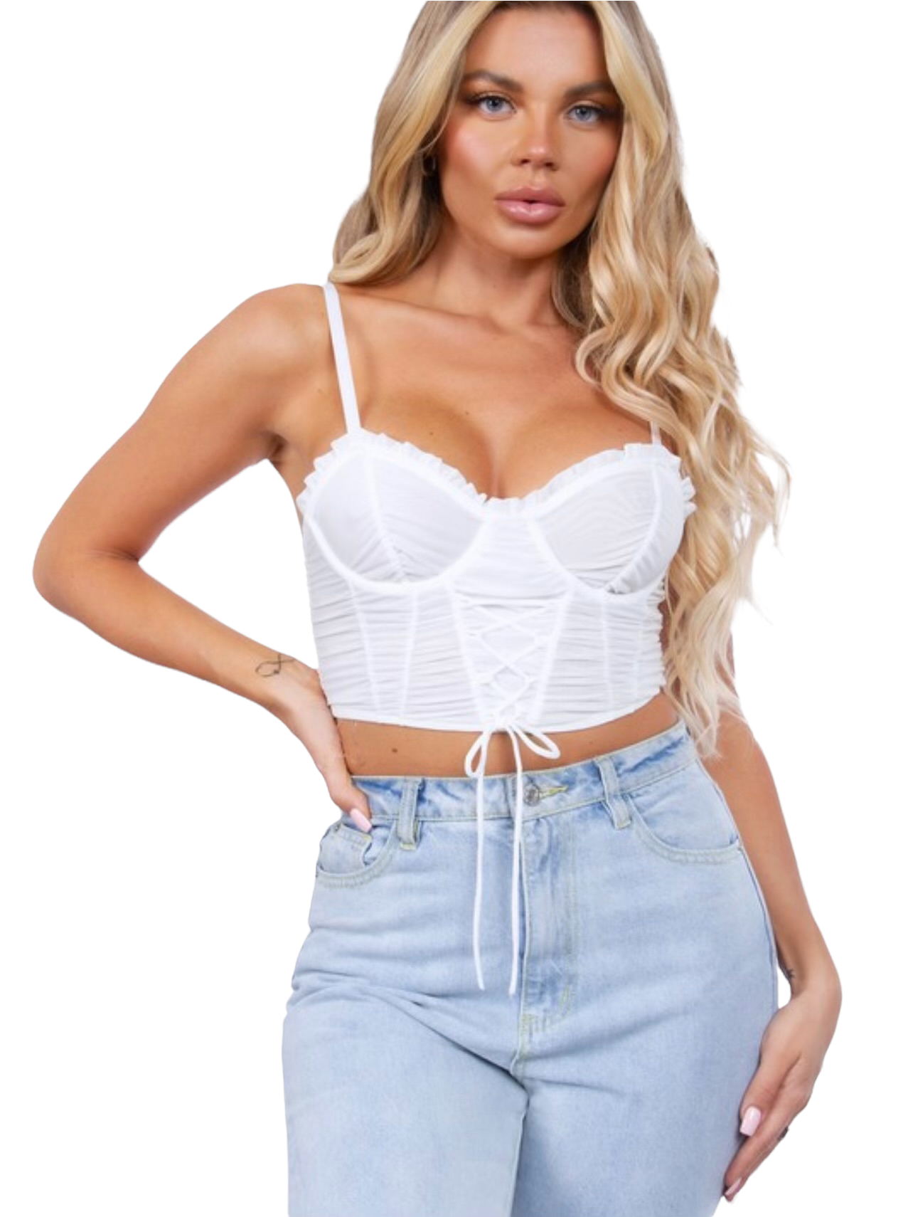 White Mesh Top