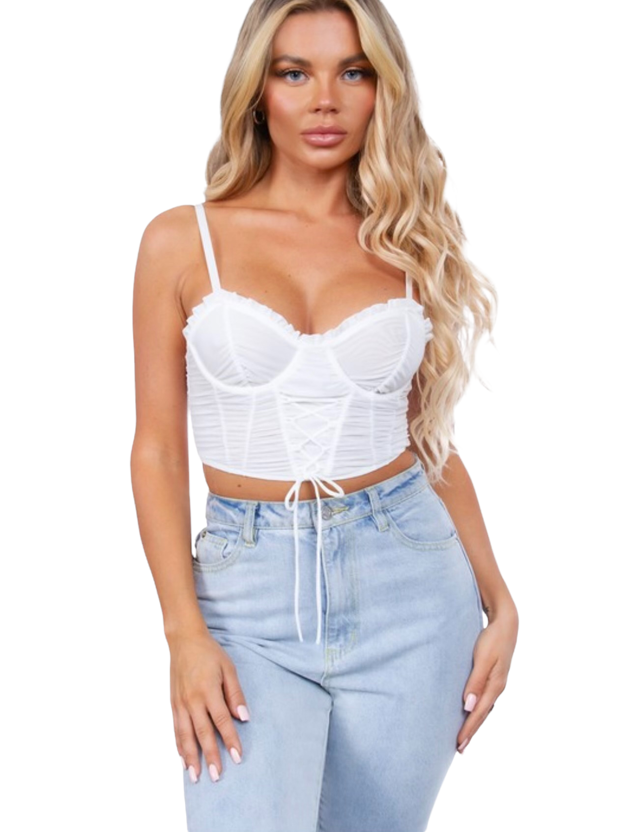 White Mesh Top