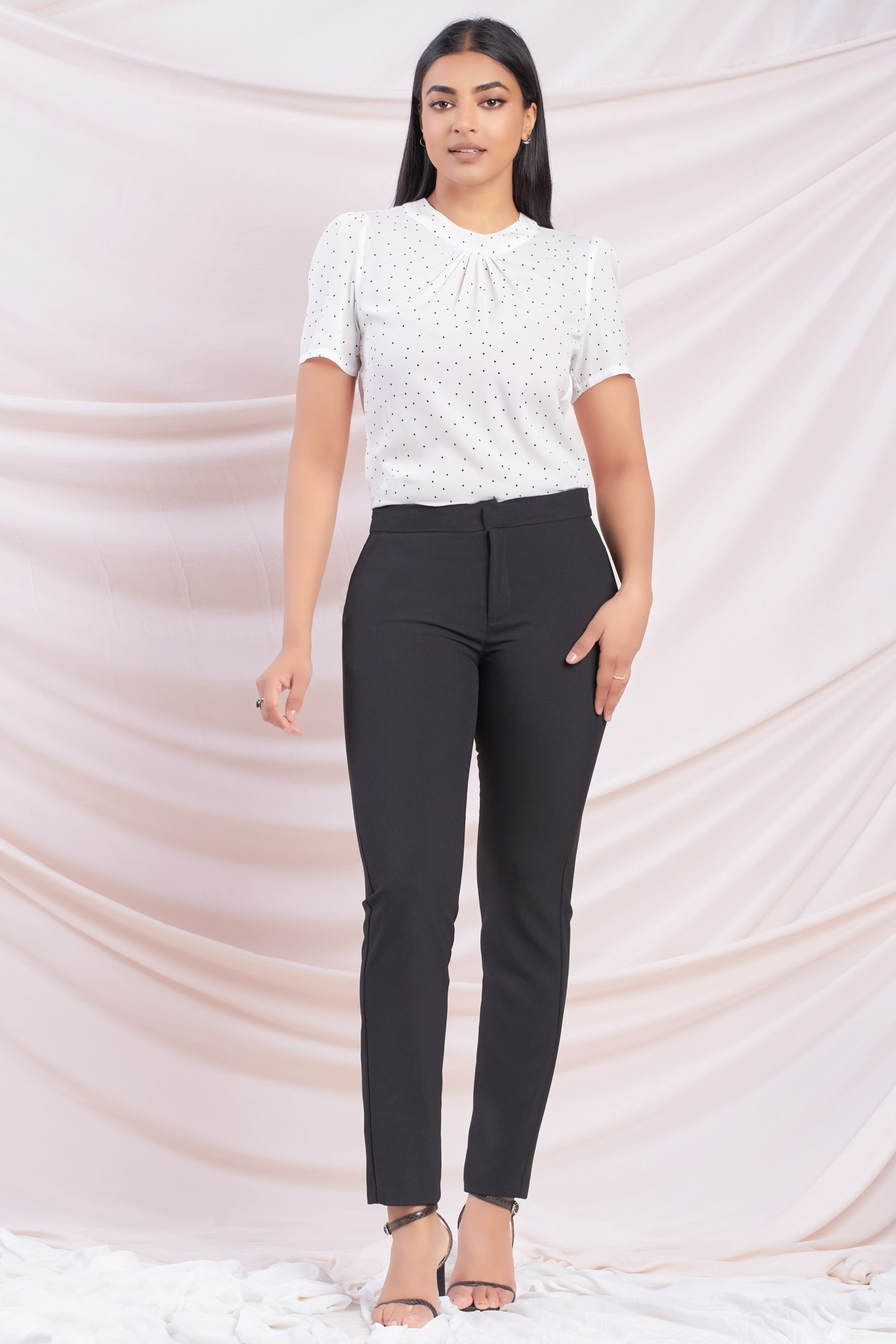 White Polka Dot Blouse