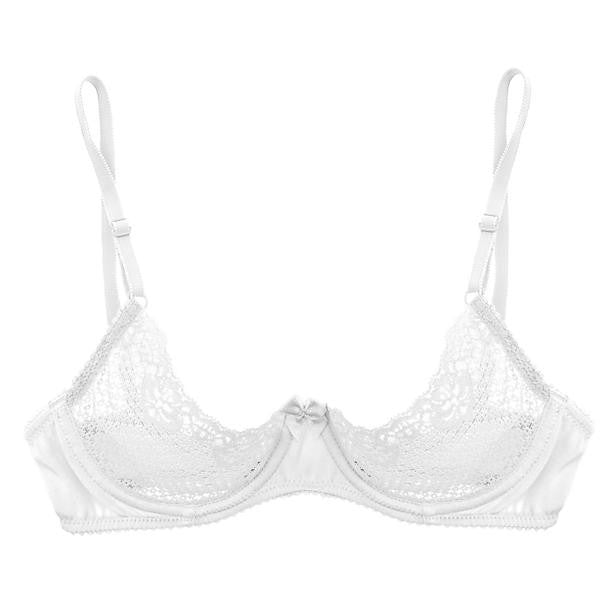 White Underwire Demi Bra with Duet Lace