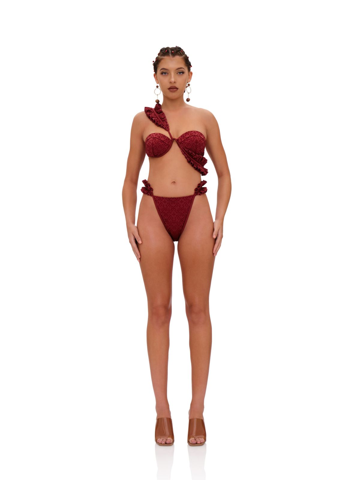 Wine Mulan Swimwear