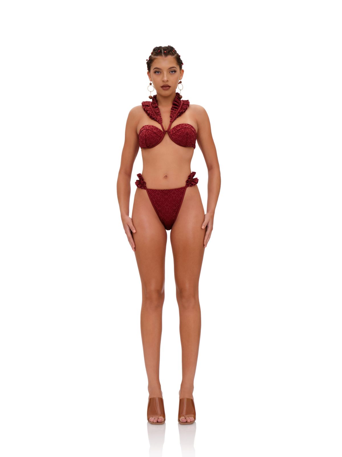 Wine Mulan Swimwear