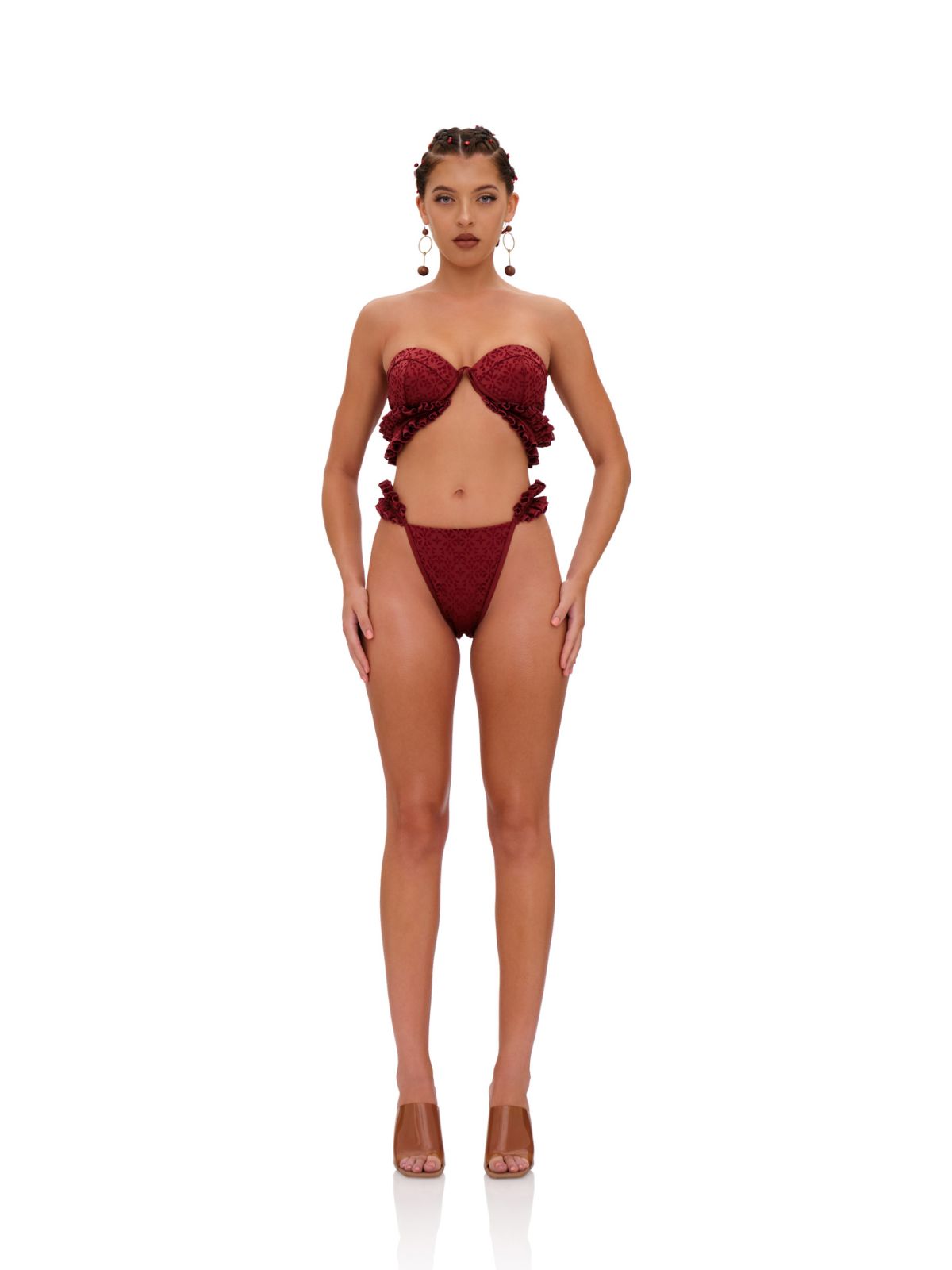 Wine Mulan Swimwear