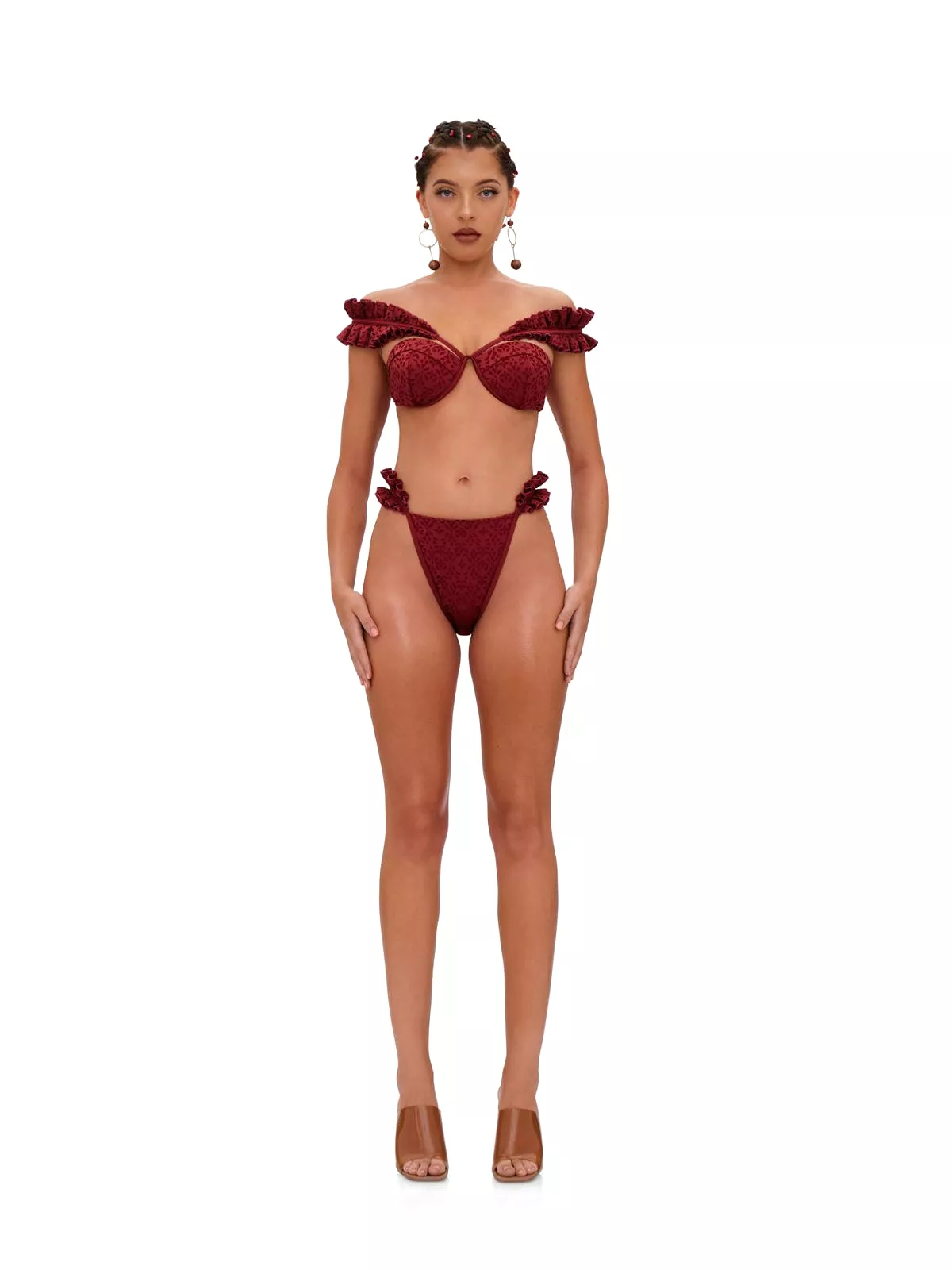 Wine Mulan Swimwear