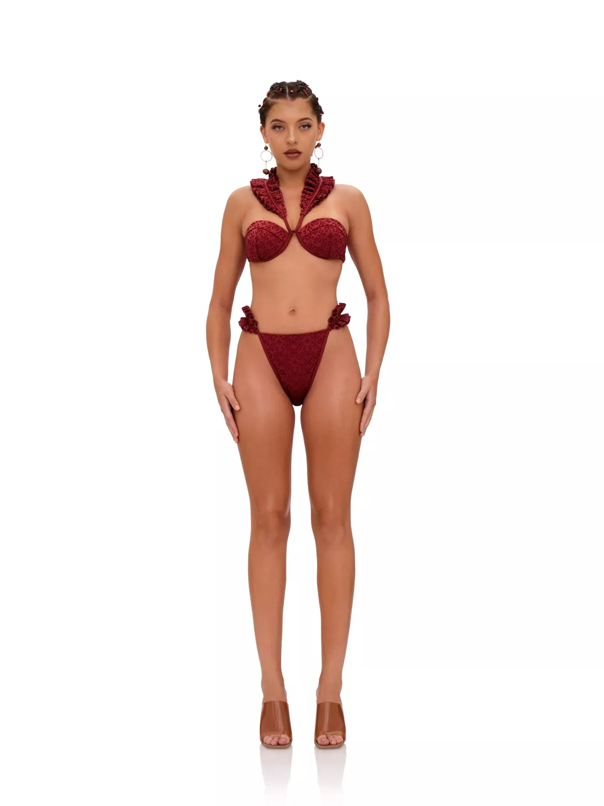 Wine Mulan Swimwear