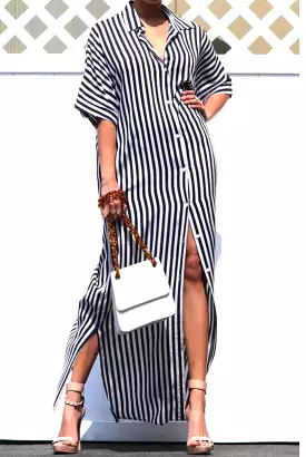 woven shirt dress - bottom down