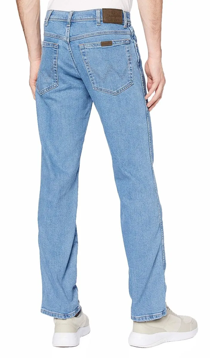 Light Stone Wrangler Durable Stretch Denim Jeans