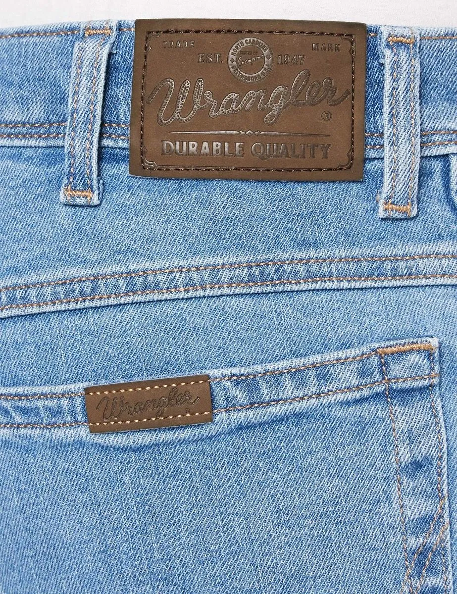 Light Stone Wrangler Durable Stretch Denim Jeans