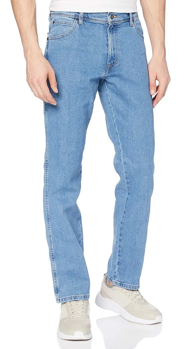 Light Stone Wrangler Durable Stretch Denim Jeans