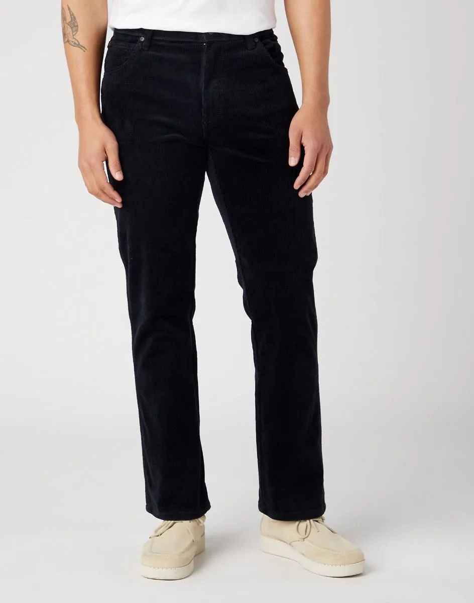 Wrangler Greensboro Corduroy Stretch Jeans in Black