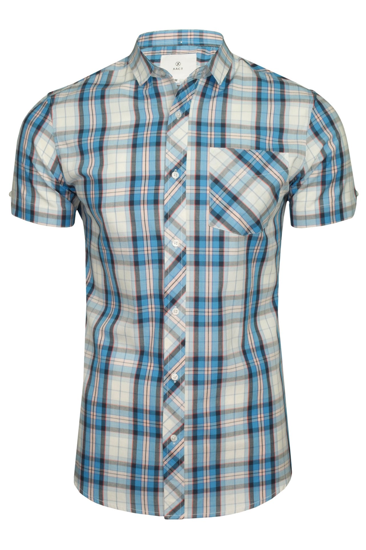 Xact Cotton Checked Shirt - Short Sleeve