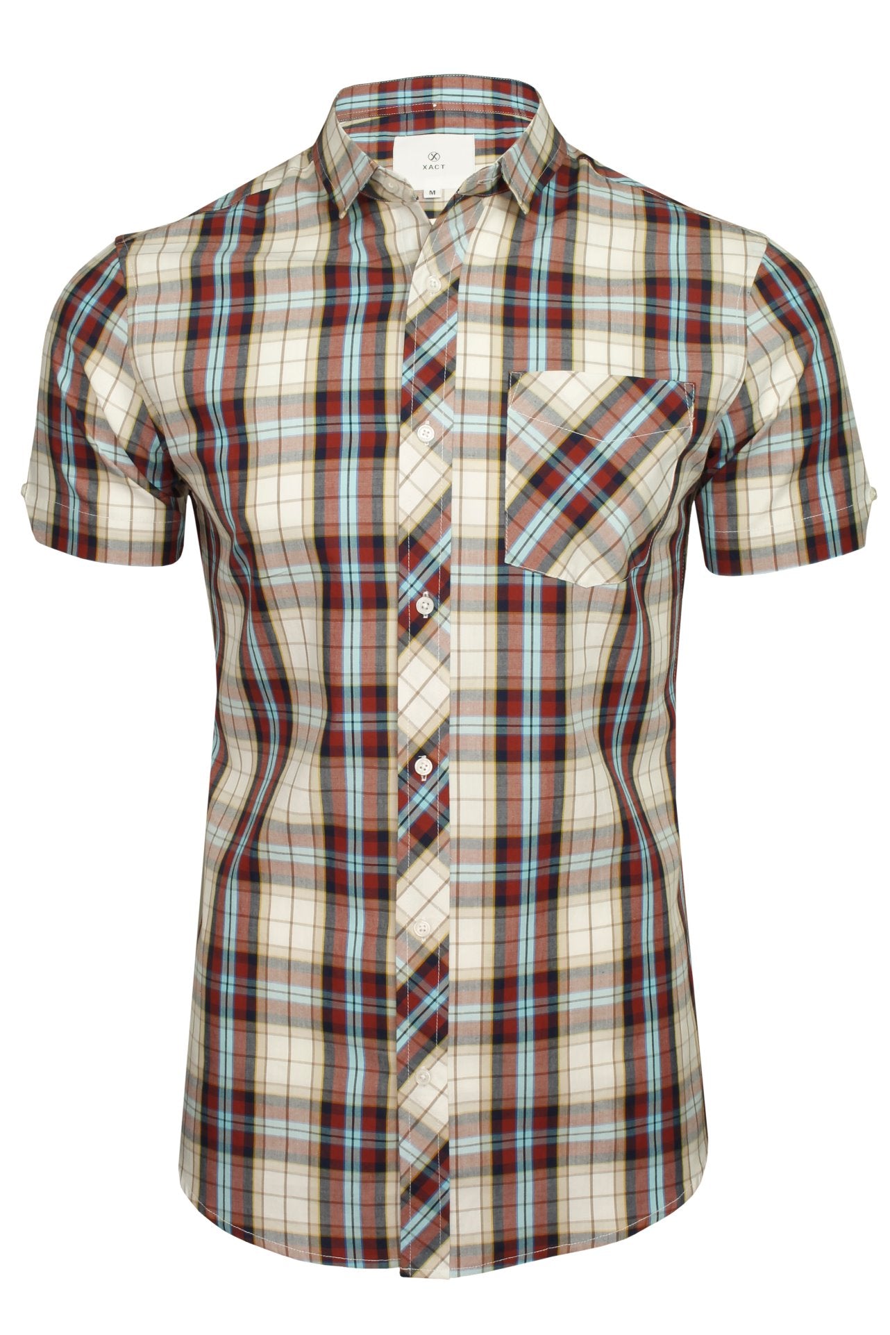 Xact Cotton Checked Shirt - Short Sleeve