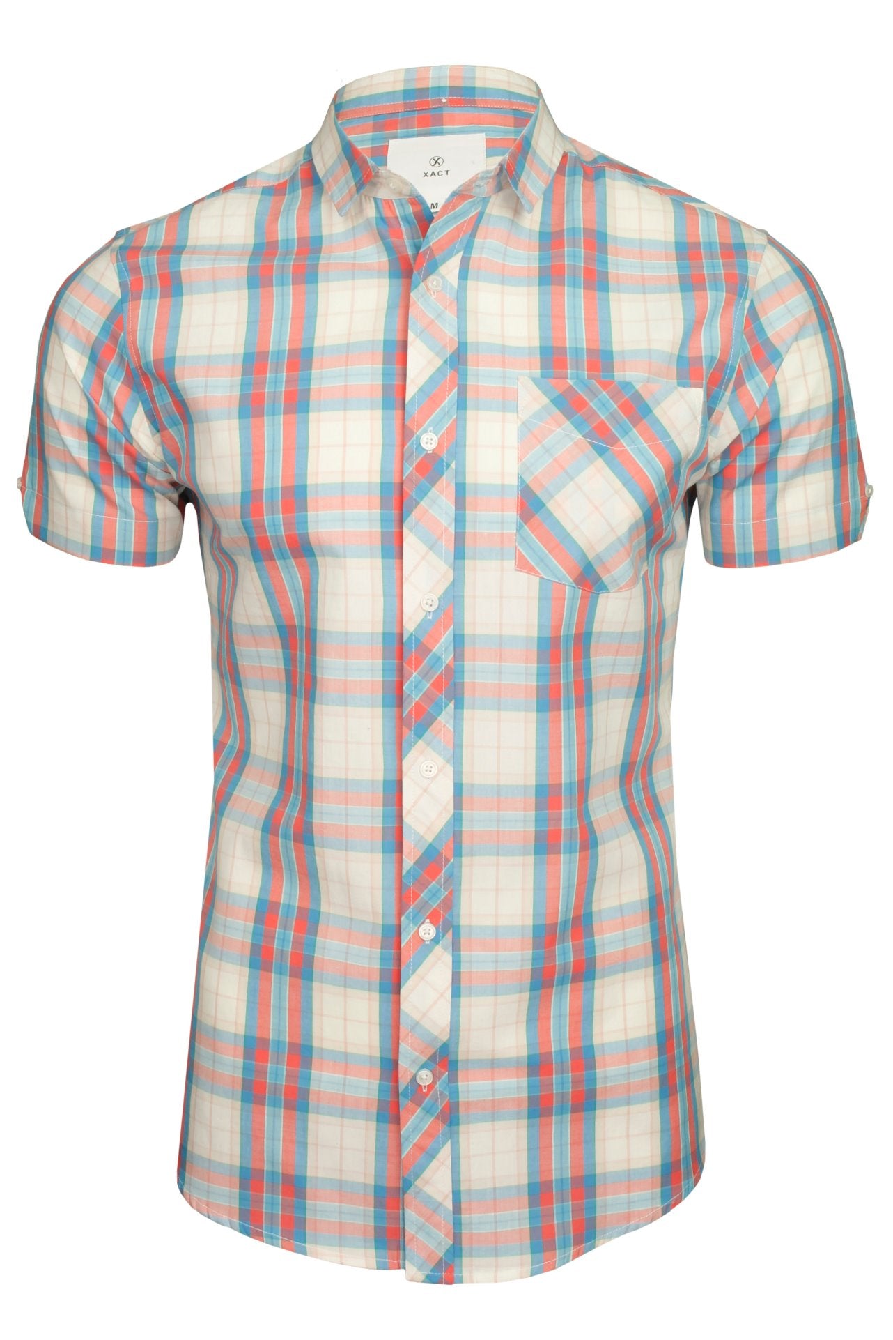 Xact Cotton Checked Shirt - Short Sleeve