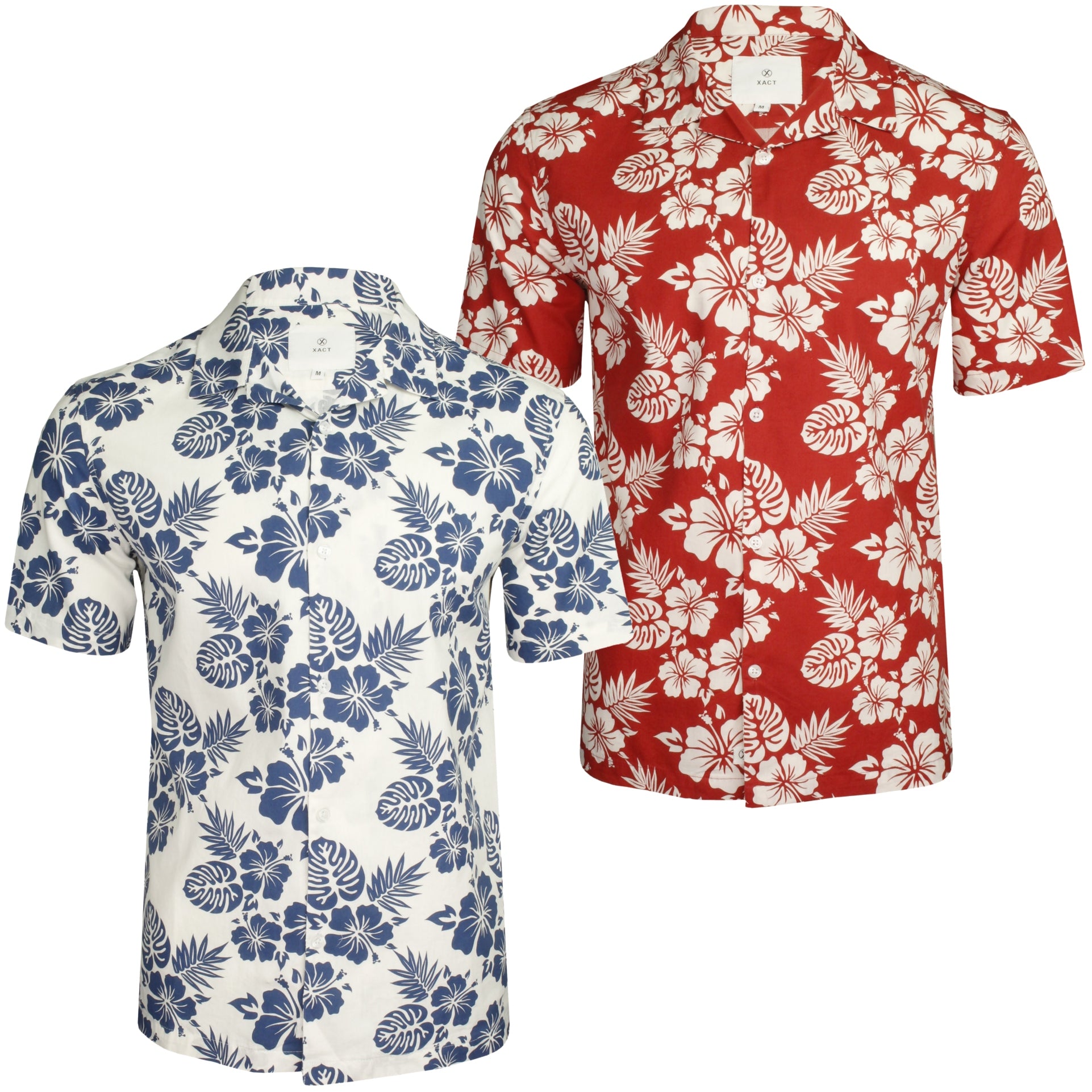 Xact Cuban Collar Hawaiian Shirt - Short Sleeve