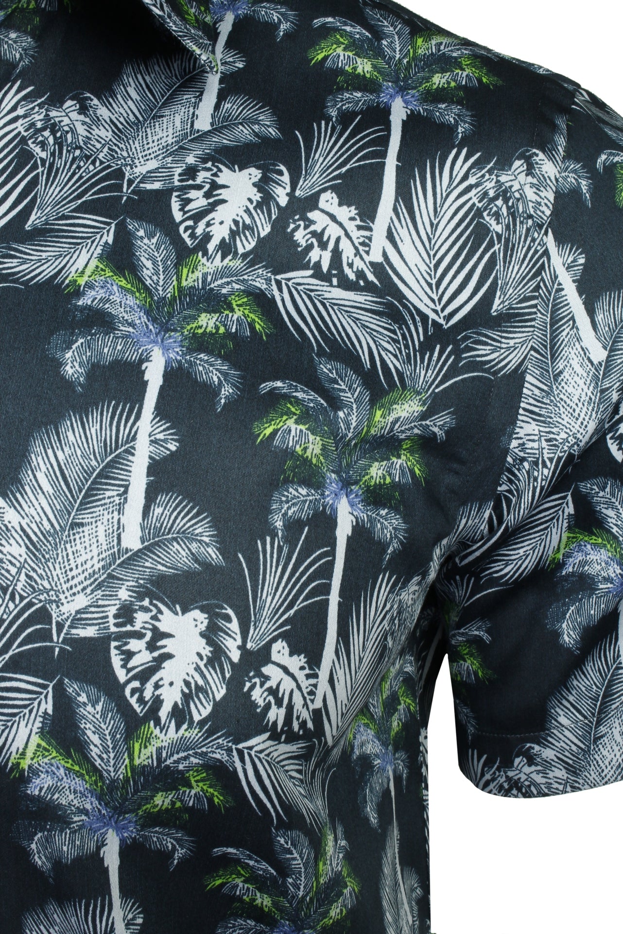 Xact Hawaiian Shirt - Palm Tree Pattern - Short Sleeve