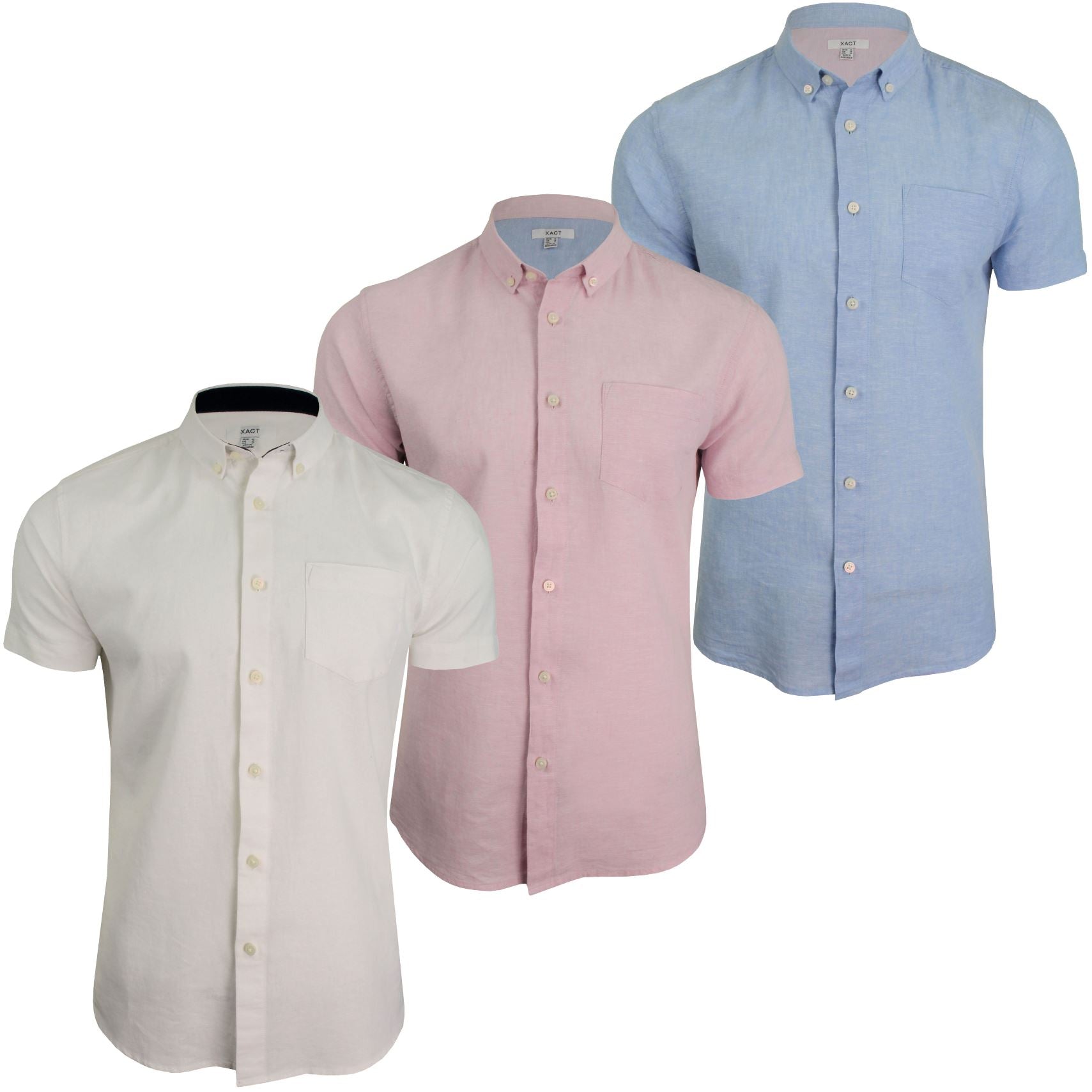 Xact Linen Blend Short Sleeve Shirt