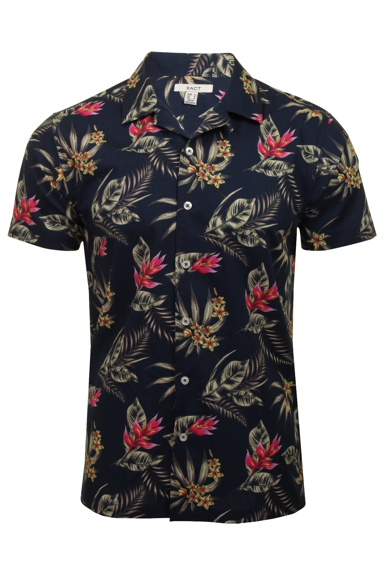 Xact Men's Hawaiian Floral Shirt - Short Sleeve