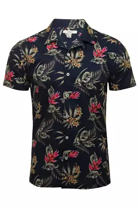 Xact Men's Hawaiian Floral Shirt - Short Sleeve