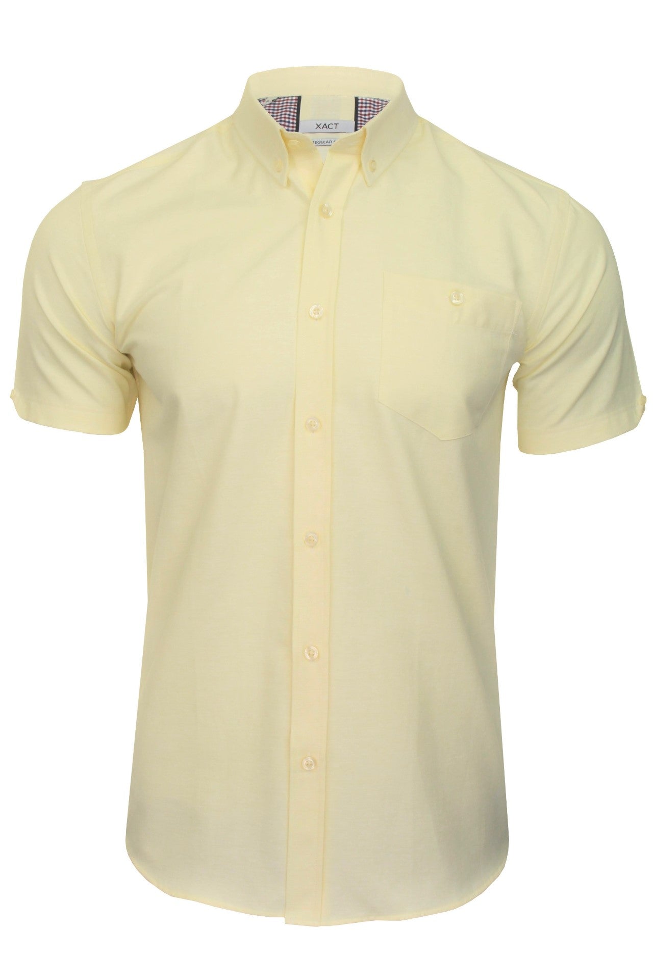 Xact Men's Short Sleeve Button-Down Oxford Shirt