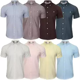 Xact Men's Short Sleeve Button-Down Oxford Shirt