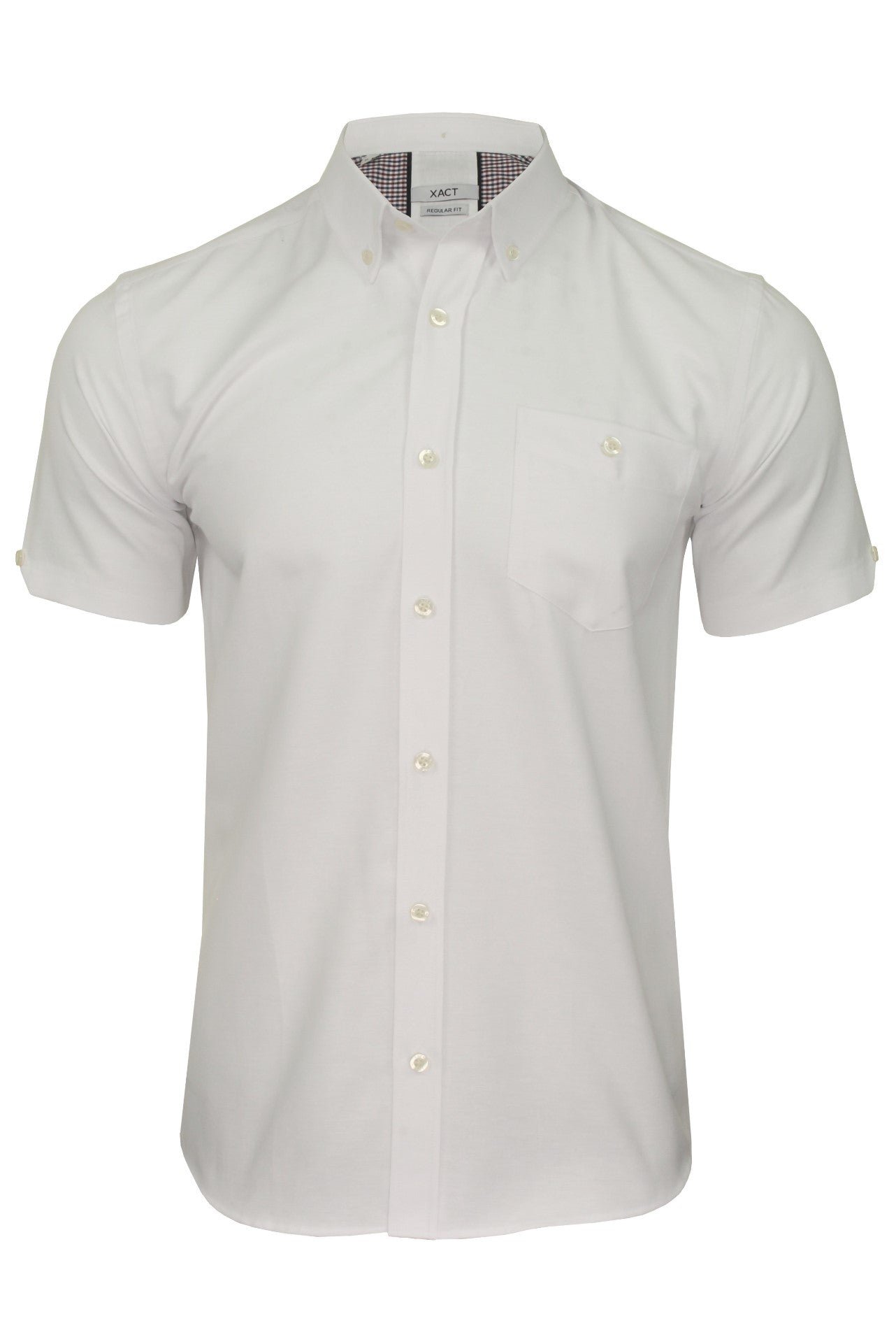 Xact Men's Short Sleeve Button-Down Oxford Shirt