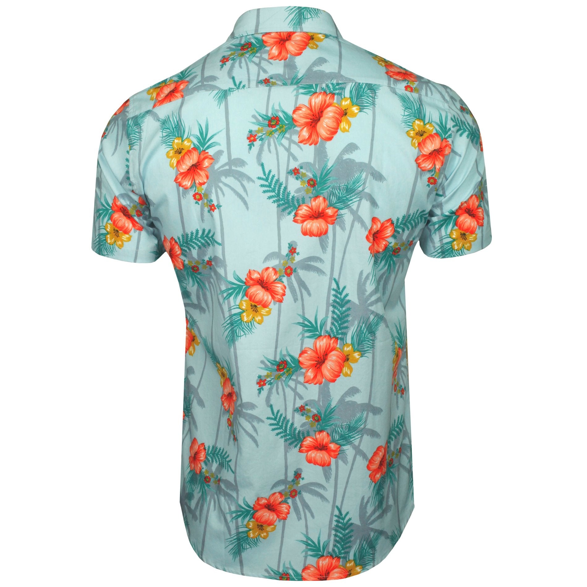 Xact Men's Short Sleeve Cotton Hawaiian Floral Shirt