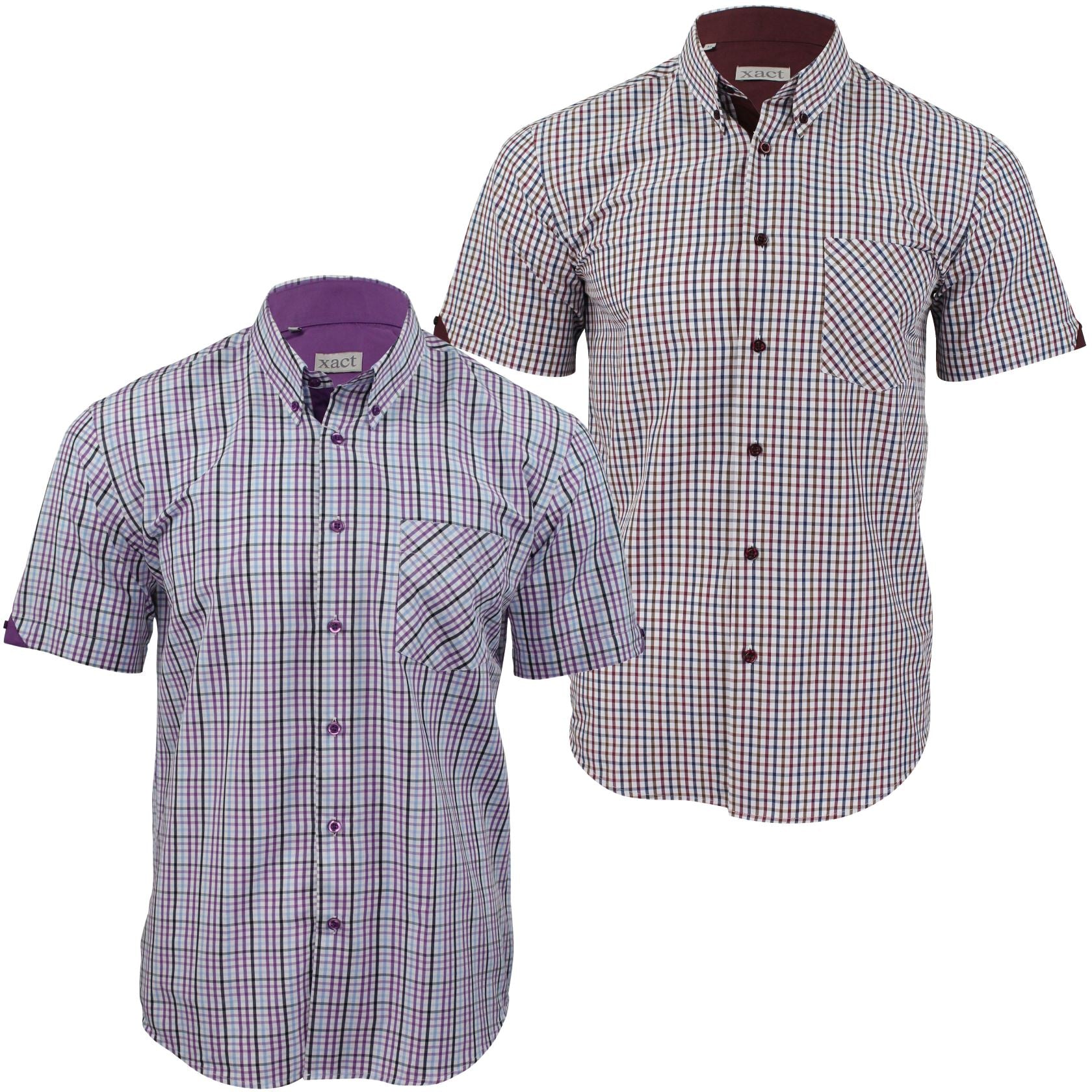 Xact Men's Short-Sleeved Check Shirt