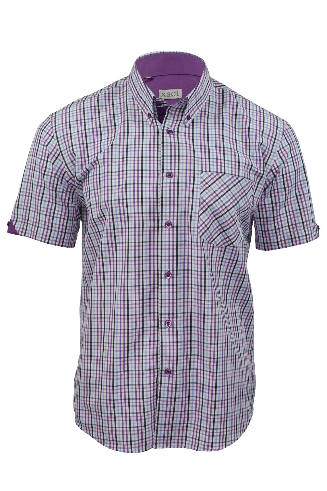 Xact Men's Short-Sleeved Check Shirt