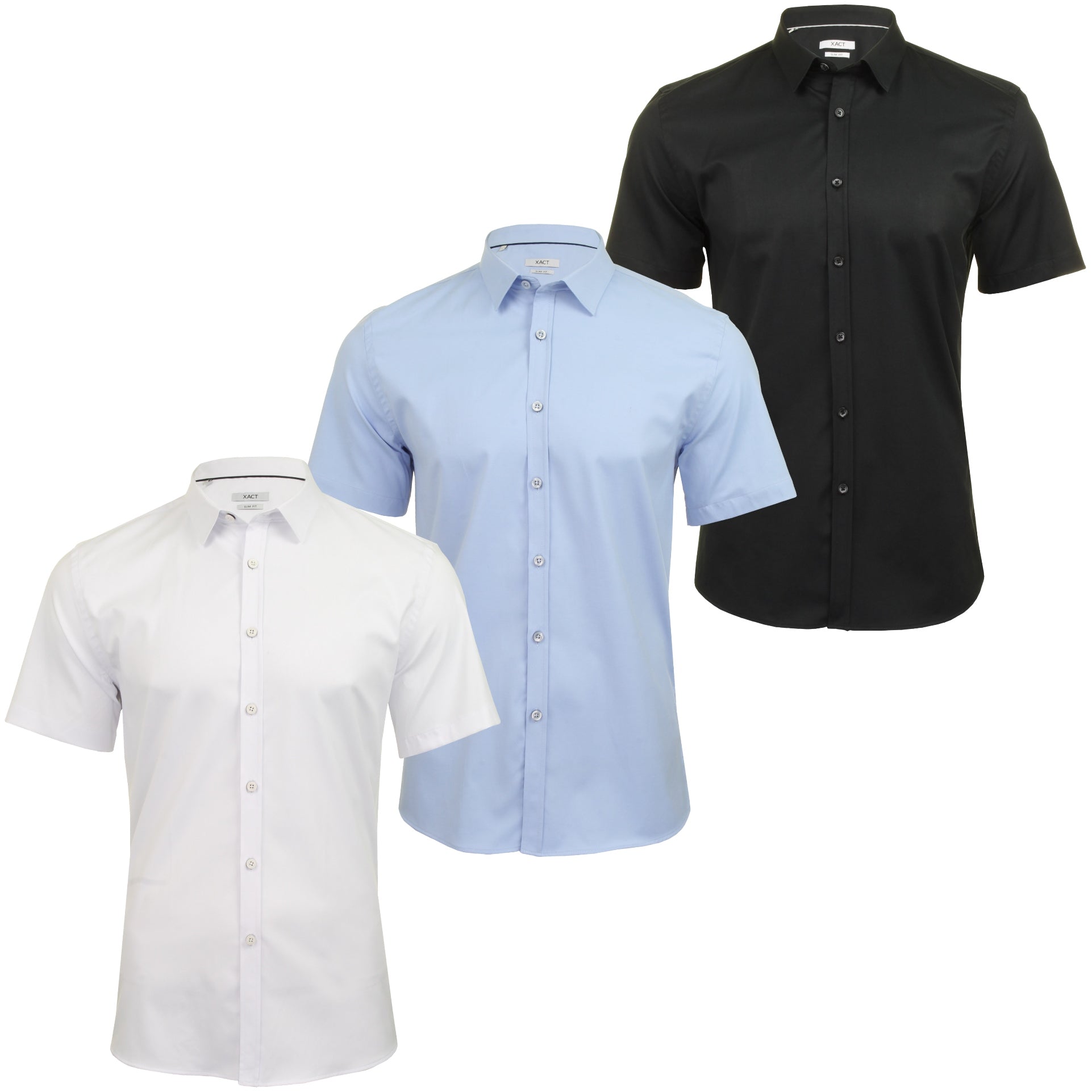 Xact Poplin Stretch Shirt - Men's Short Sleeve Slim Fit