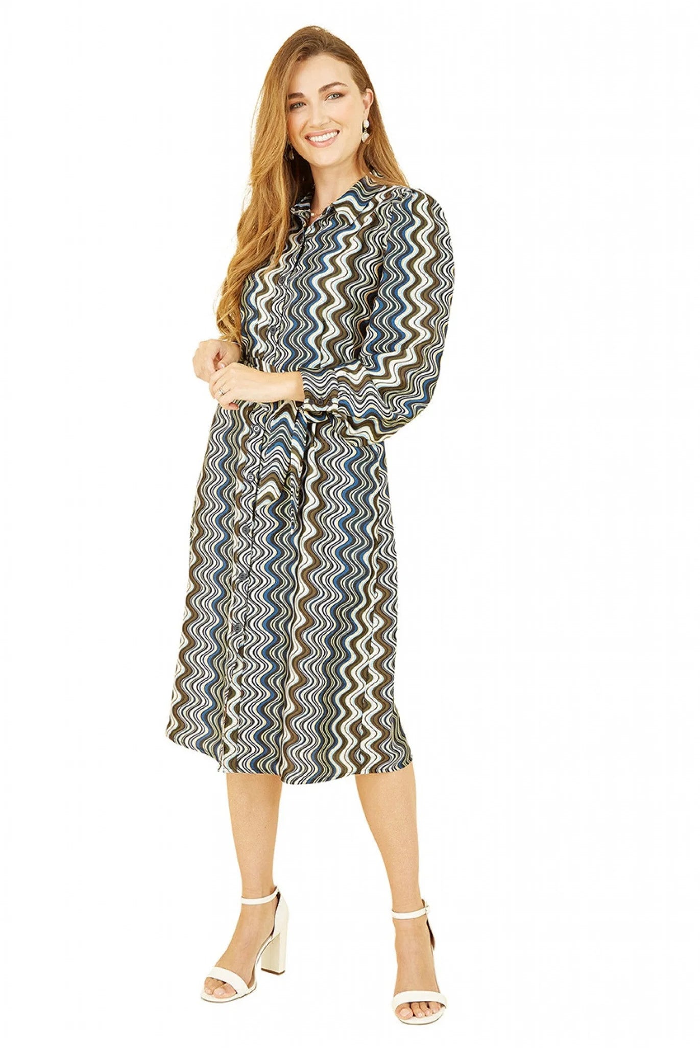 Yumi Multicolour Striped Shirt Dress