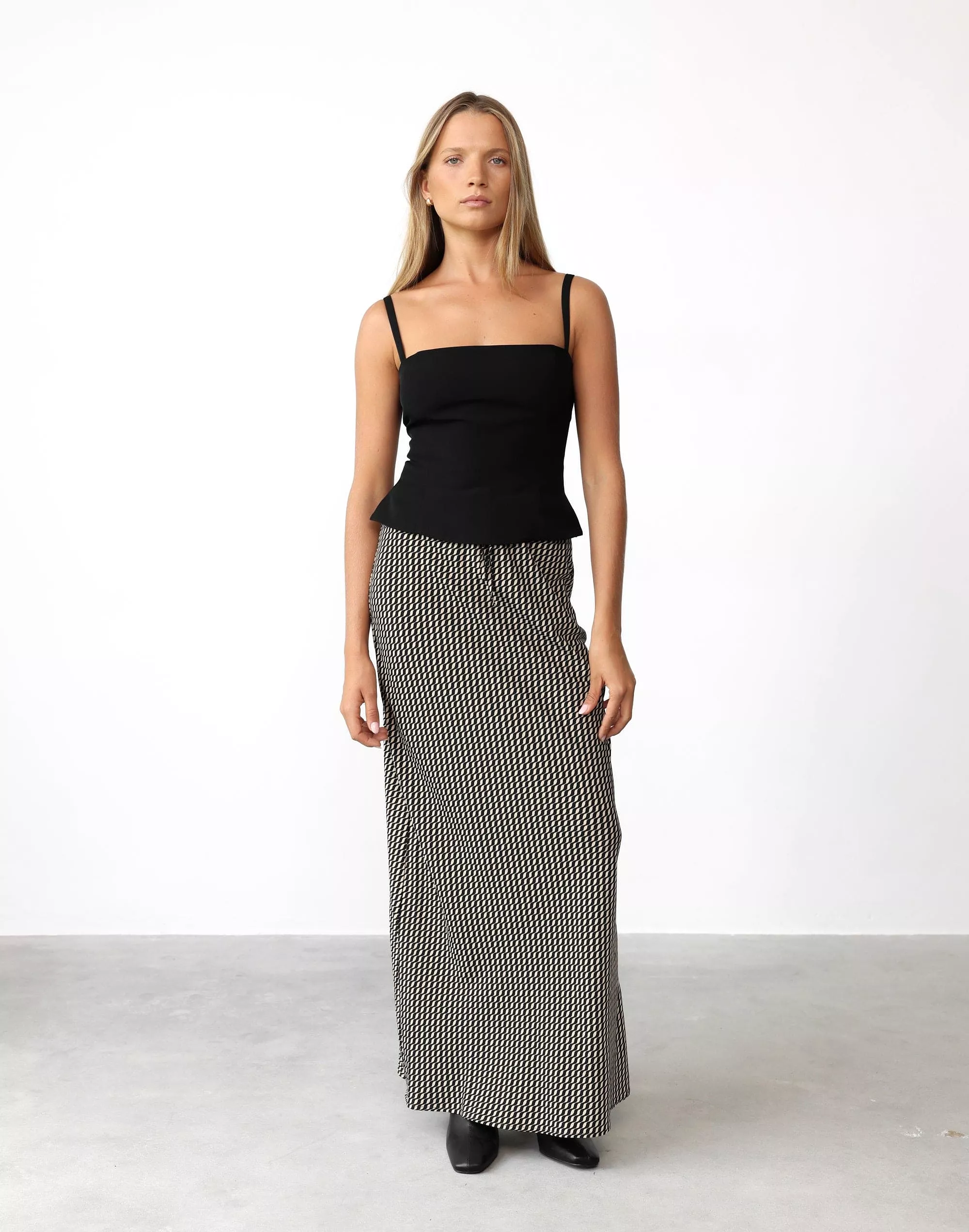 Zaya Maxi Skirt - Sand Ripple