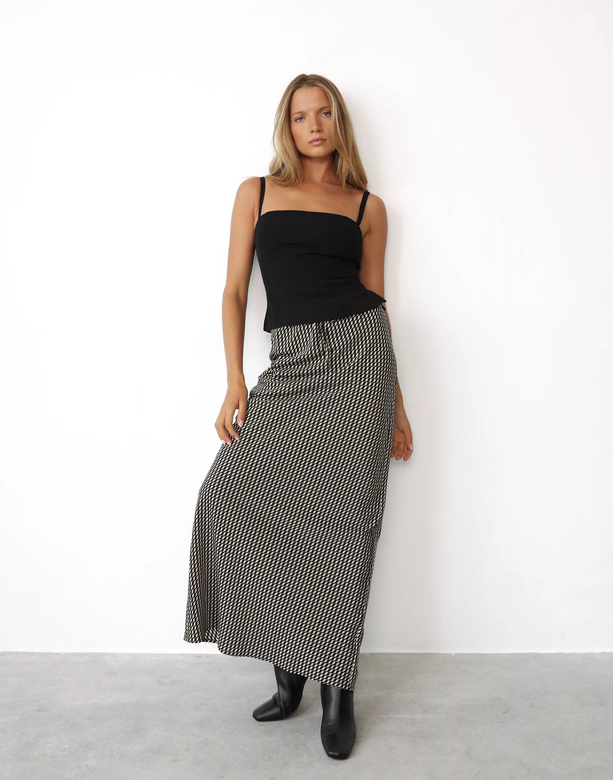 Zaya Maxi Skirt - Sand Ripple