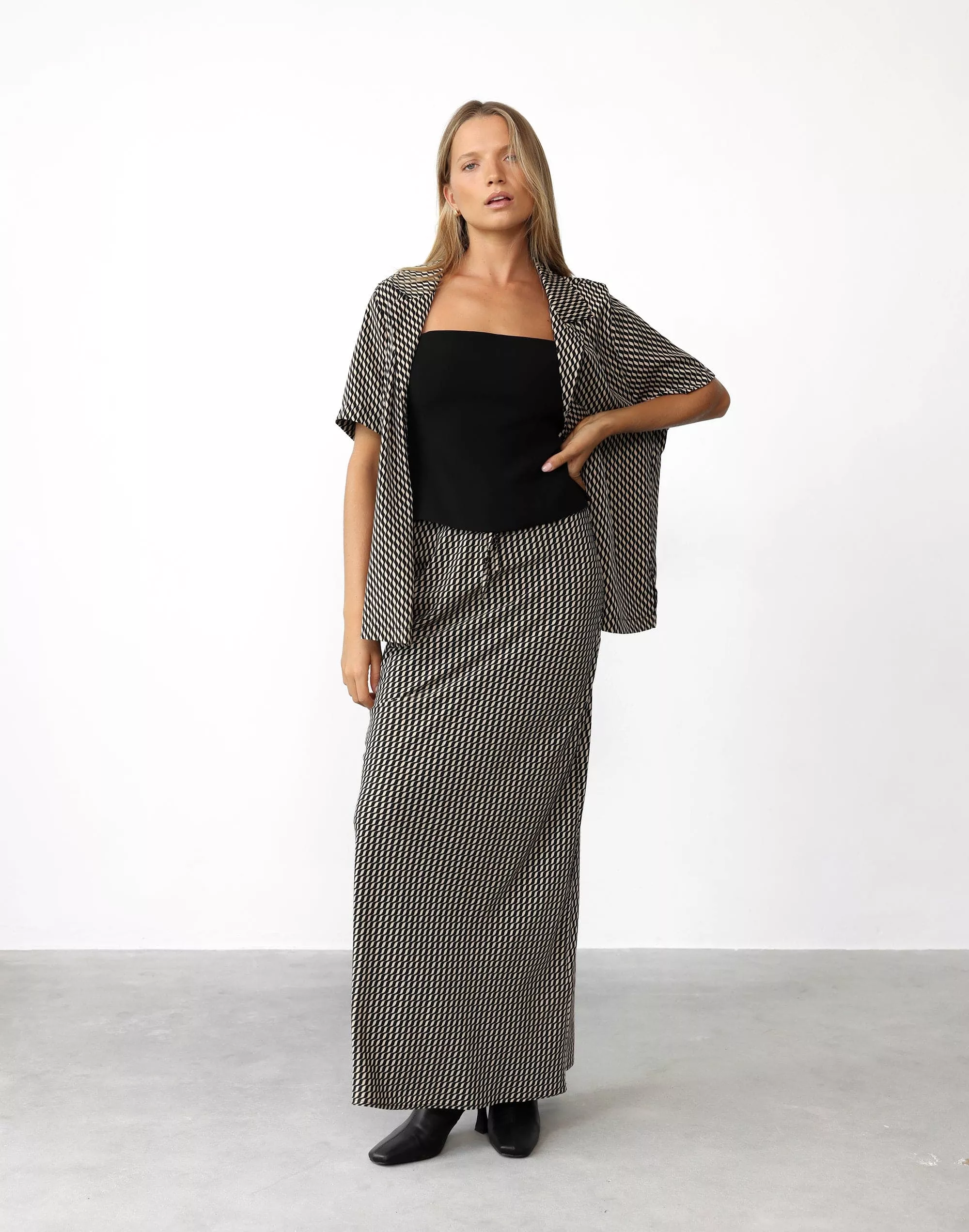 Zaya Maxi Skirt - Sand Ripple