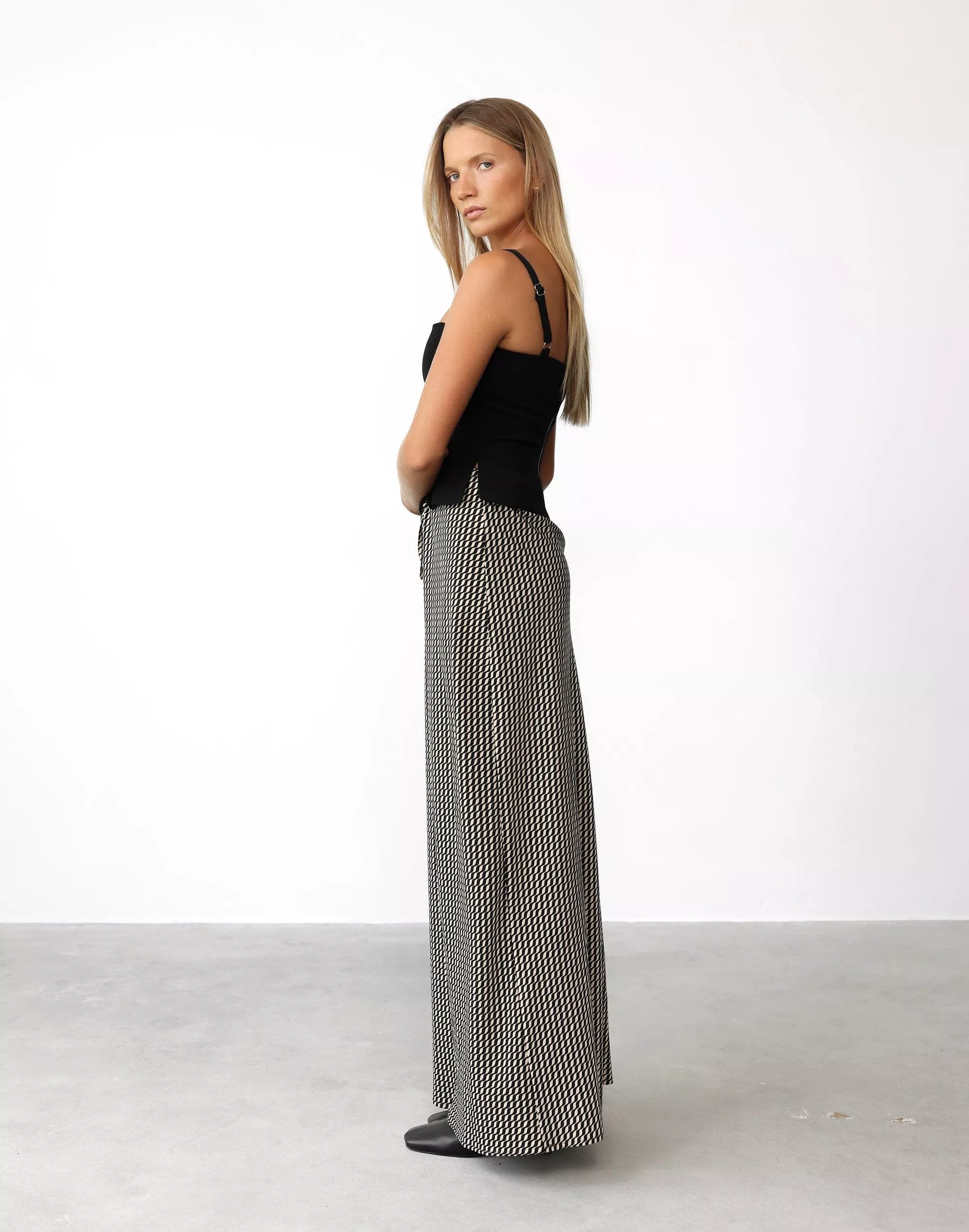 Zaya Maxi Skirt - Sand Ripple